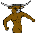 Dibujo Cabeza de búfalo pintado por andrea