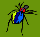 Dibujo Araña viuda negra pintado por ADRIAN