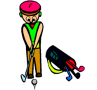 Dibujo Jugador de golf II pintado por AINA