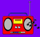 Dibujo Radio cassette 2 pintado por ruben