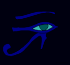 Dibujo Ojo Horus pintado por edgar