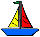 Dibujo Barco velero pintado por deisymorley