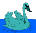 Dibujo Cisne en el agua pintado por polcito