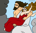 Dibujo El rapto de Perséfone pintado por Sara