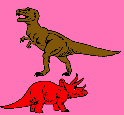 Triceratops y tiranosaurios rex