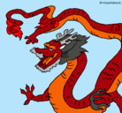 Dibujo Dragón chino pintado por alberto