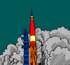 Dibujo Lanzamiento cohete pintado por ABRAHAM