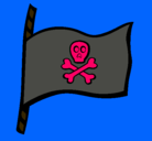 Dibujo Bandera pirata pintado por tomyy