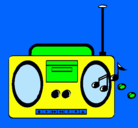 Dibujo Radio cassette 2 pintado por jeferson