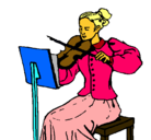 Dibujo Dama violinista pintado por chichu