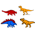 Dibujo Dinosaurios de tierra pintado por paulacamila