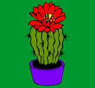 Dibujo Cactus con flor pintado por josseline