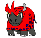 Dibujo Rinoceronte pintado por Luca