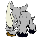 Dibujo Rinoceronte II pintado por jase