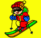 Dibujo Niño esquiando pintado por pedrito123