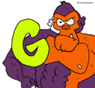 Dibujo Gorila pintado por GAEL