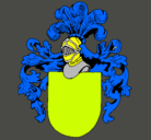 Dibujo Escudo de armas y casco pintado por orion