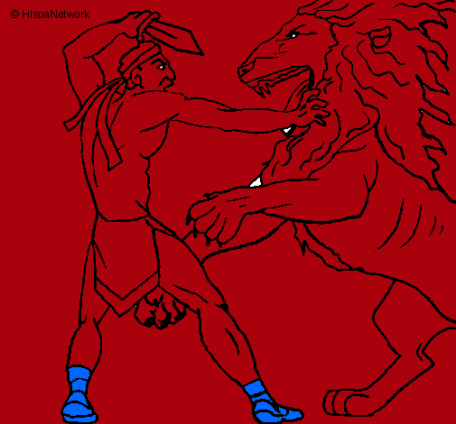 Gladiador contra león