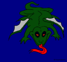 Dibujo Lagarto mutante pintado por lagartija