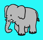 Dibujo Elefante bebe pintado por emma