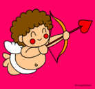 Dibujo Cupido pintado por diana
