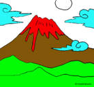 Dibujo Monte Fuji pintado por sofia