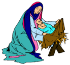 Dibujo Nacimiento del niño Jesús pintado por silvestre