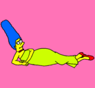 Dibujo Marge pintado por mirella