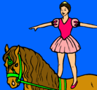 Dibujo Trapecista encima de caballo pintado por noeliasuarezdacosta