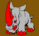 Dibujo Rinoceronte II pintado por fabiola