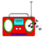 Dibujo Radio cassette 2 pintado por eveline