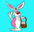 Dibujo Conejo con una cesta pintado por abigail