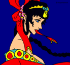 Dibujo Princesa china pintado por adri