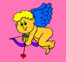 Dibujo Cupido pintado por gode