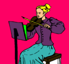 Dibujo Dama violinista pintado por julietaroldan