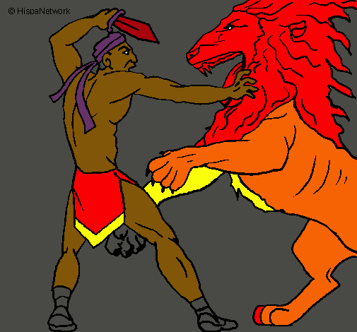 Gladiador contra león