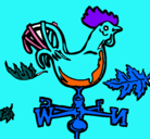 Dibujo Veletas y gallo pintado por samuel