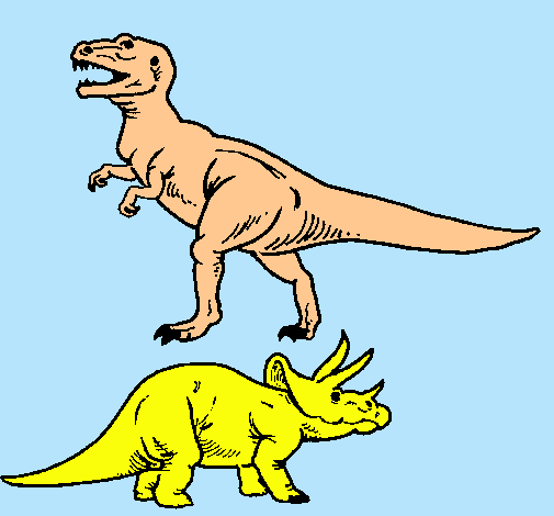 Triceratops y tiranosaurios rex