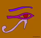 Dibujo Ojo Horus pintado por oli