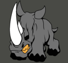 Dibujo Rinoceronte II pintado por lupita