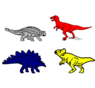 Dibujo Dinosaurios de tierra pintado por diego