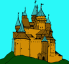 Dibujo Castillo medieval pintado por aladin