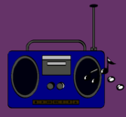 Dibujo Radio cassette 2 pintado por yedy