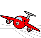 Dibujo Avión aterrizando pintado por Wi