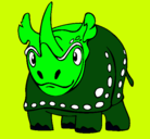 Dibujo Rinoceronte pintado por JUAN