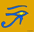 Dibujo Ojo Horus pintado por aitor