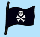 Dibujo Bandera pirata pintado por quillermo