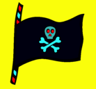Dibujo Bandera pirata pintado por deyanira