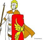 Dibujo Soldado romano II pintado por roma