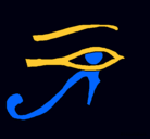 Dibujo Ojo Horus pintado por angelo